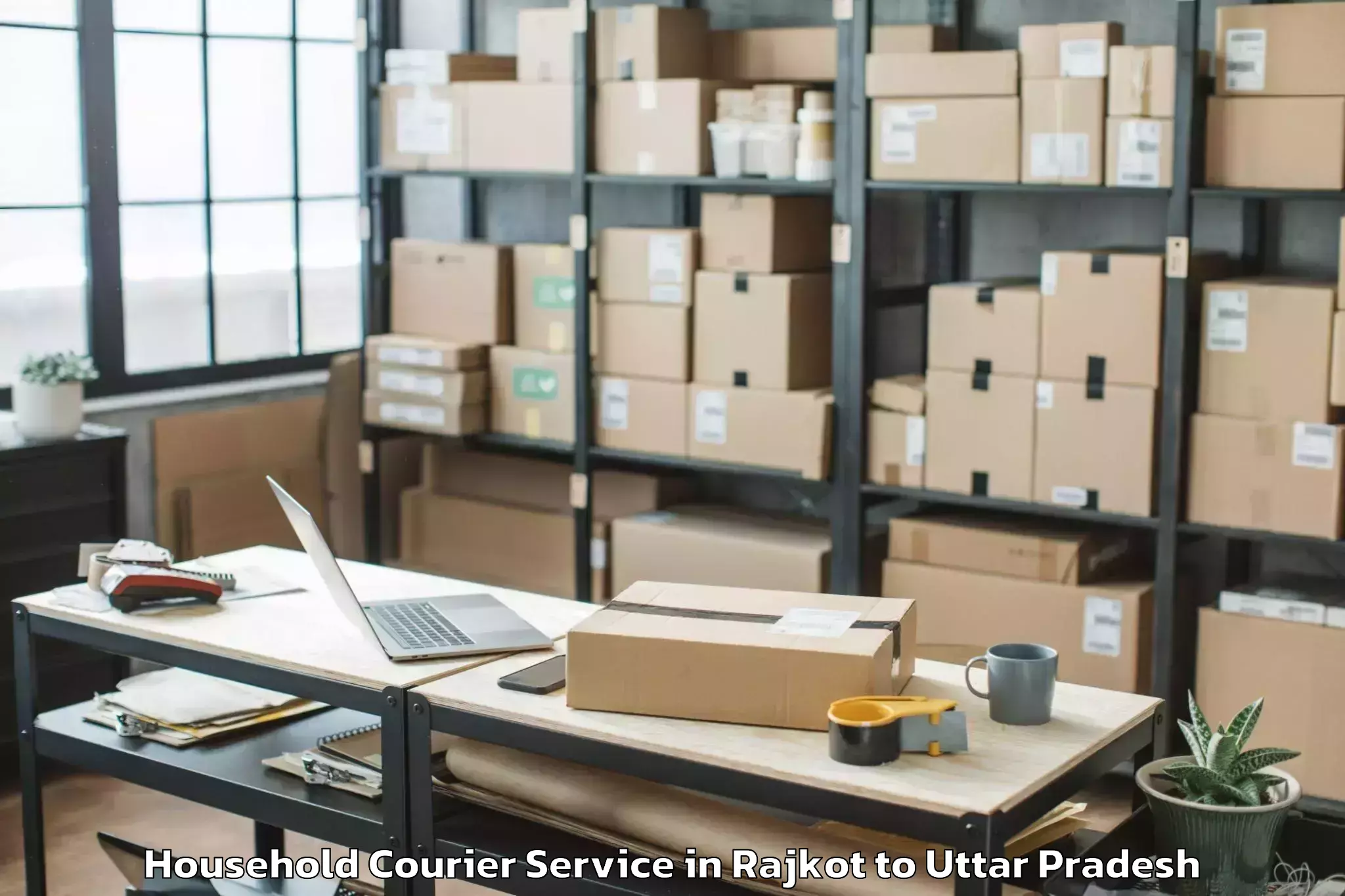 Rajkot to Ghatampur Household Courier